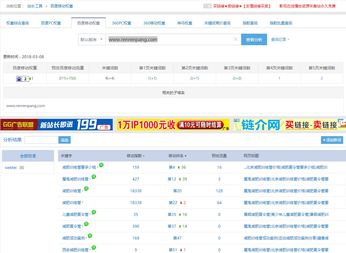 www.renrenpang.com的百度移动权重查询