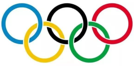 奥运五环颜色——蓝、黄、黑、绿、红