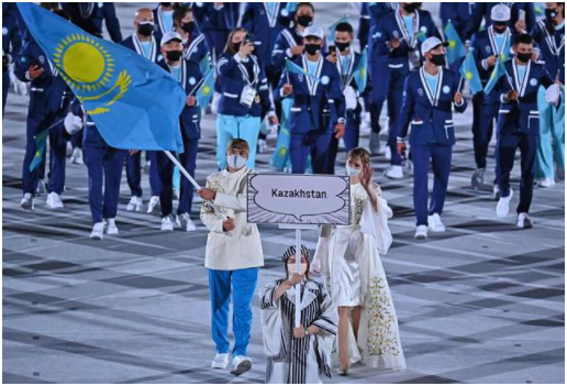 哈萨克斯坦女旗手奥莉加·雷帕科娃仙女颜值